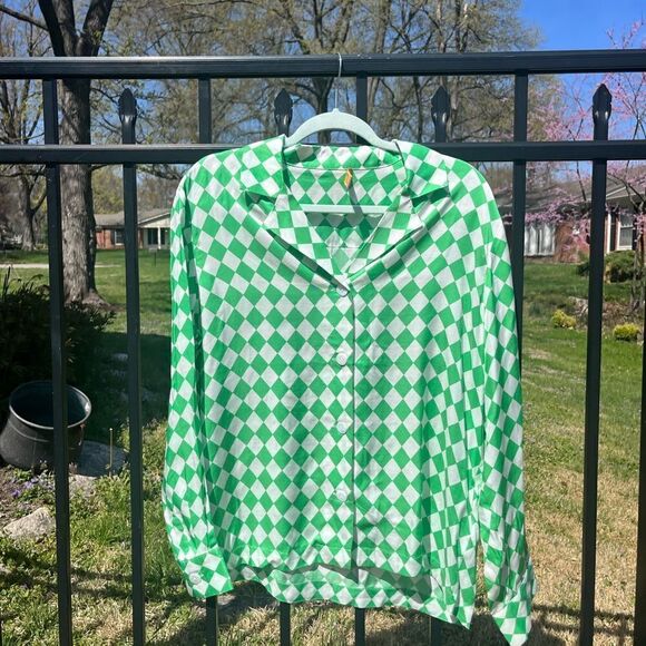 Kitri Adina Checked Button Down Shirt NWT - Picture 10 of 12